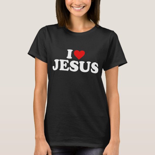 I Love Jesus -ハート Tシャツ (正面)