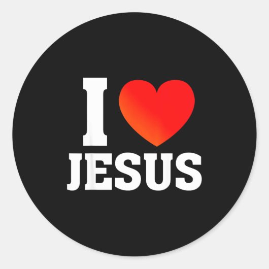 I Love Jesus  ラウンドシール (正面)