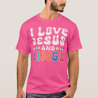 I Love Jesus And Bingo Christian Cross Board Games Tシャツ