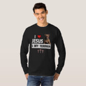 I Love Jesus and My American Staffordshire Terrier Tシャツ (正面フル)