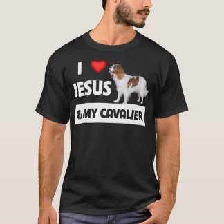 I Love Jesus and My Cavalier King Charles Spaniel Tシャツ