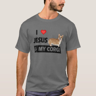 I Love Jesus And My Corgi Christian Pet Parents We Tシャツ