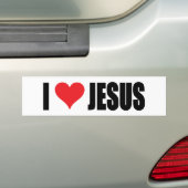 I Love Jesus Bumperステッカー バンパーステッカー (車上)
