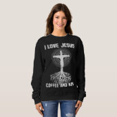 I Love Jesus Coffee And Naps I Holy God スウェットシャツ (正面フル)