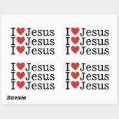 I Love Jesus ❤️ Customizable 長方形シール (シート)