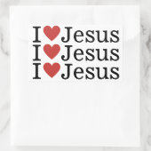I Love Jesus ❤️ Customizable 長方形シール (バッグ)