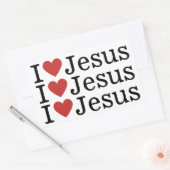 I Love Jesus ❤️ Customizable 長方形シール (封筒)