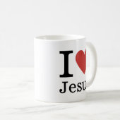 I Love ❤️ Jesus CUSTOMIZABLE MUG コーヒーマグカップ (正面右)