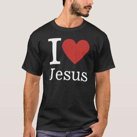 I Love Jesus ❤️ Customizable Tシャツ (正面)