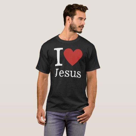 I Love Jesus ❤️ Customizable Tシャツ (正面フル)