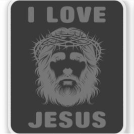 I Love Jesus (grey) シール