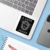 I Love Jesus (grey) シール (ノートパソコンとiPhone)