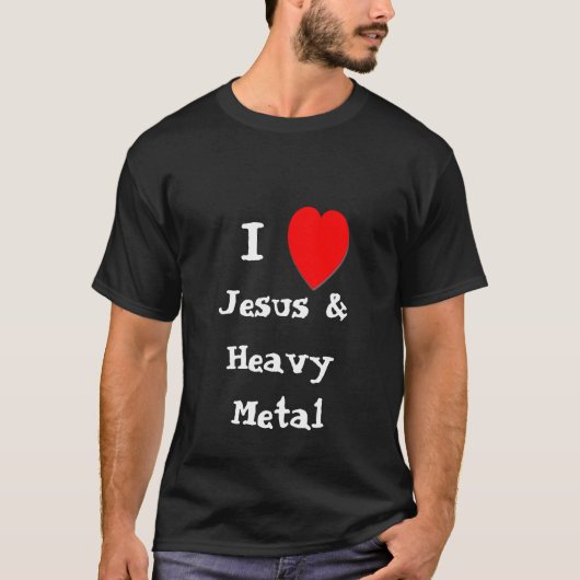 I Love Jesus & Heavy Metal Tシャツ (正面)