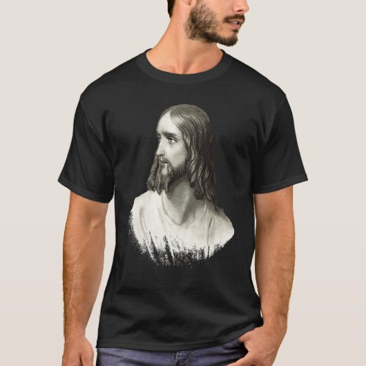 I love Jesus Jesus Christ portrait Saint Face  God Tシャツ (正面)
