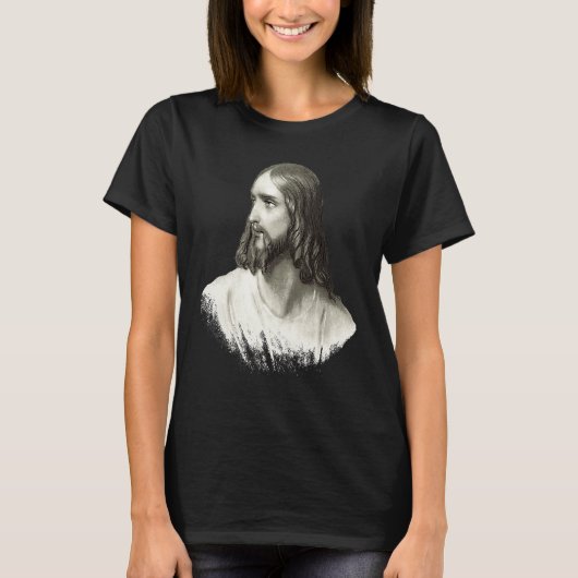 I love Jesus Jesus Christ portrait Saint Face  God Tシャツ (正面)