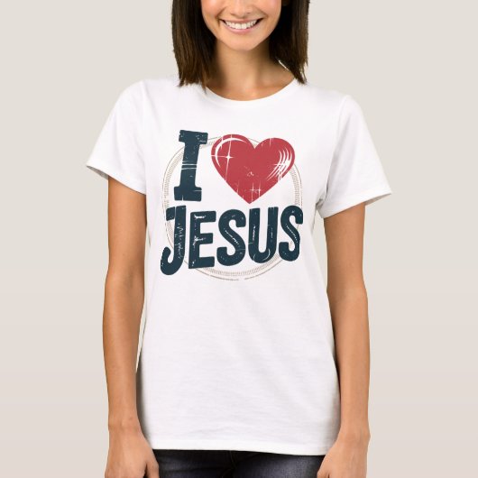 I Love Jesus Vintage Shirt Tシャツ (正面)