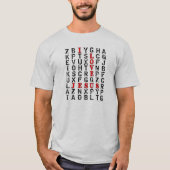 I Love Jesus Word SearchパズルTシャツ Tシャツ (正面)