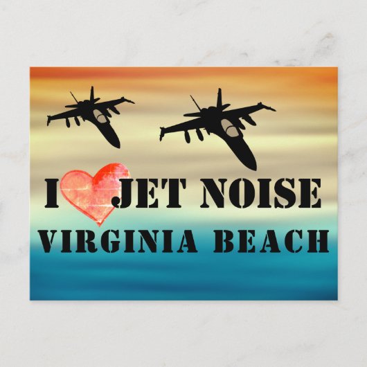 I Love Jet Noise Virginiaビーチ ポストカード (正面)