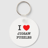 I Love Jigsaw Puzzles キーホルダー (正面)