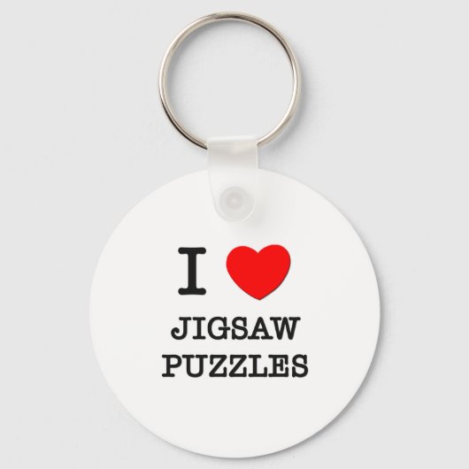 I Love Jigsaw Puzzles キーホルダー (正面)