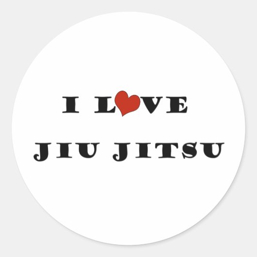 I Love Jiu Jitsu.png ラウンドシール (正面)