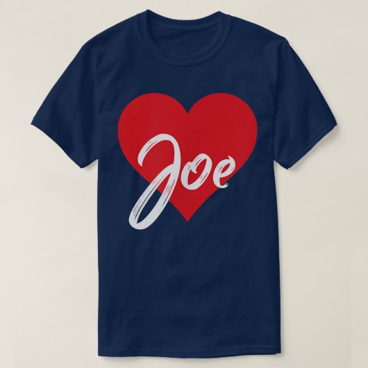 I Love JoeファーストネームTシャツIハート Tシャツ (デザイン正面)
