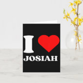 I Love Josiah I Heart Josiah Name Y2k Valentines D カード (黄色い花)