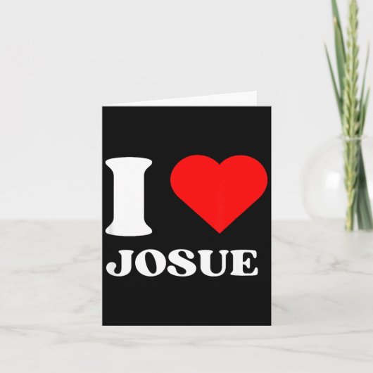 I Love Josue I Heart Josue Name Y2k Valentines Day カード (正面)