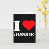 I Love Josue I Heart Josue Name Y2k Valentines Day カード (黄色い花)