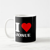 I Love Josue I Heart Josue Name Y2k Valentines Day コーヒーマグカップ (左)