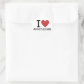 I ❤️ Love Journalism for Student/Faculty ラウンドシール (バッグ)