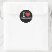 I ❤️ Love Journalism for Student/Faculty ラウンドシール (バッグ)