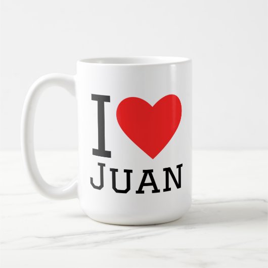 I love Juan  コーヒーマグカップ (左)