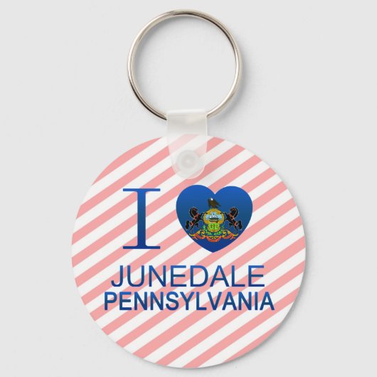 I Love Junedale, PA キーホルダー (正面)