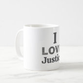 I Love Justice Coffee Mug コーヒーマグカップ (正面左)
