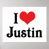 I Love Justin ポスター (正面)