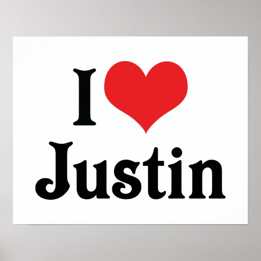 I Love Justin ポスター (正面)