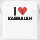 I love Kabbalah 長方形シール (バッグ)