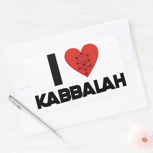 I love Kabbalah 長方形シール (封筒)