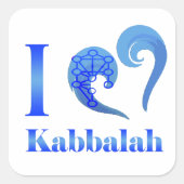 I love Kabbalah Rectangular Sticker スクエアシール (正面)