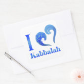 I love Kabbalah Rectangular Sticker スクエアシール (封筒)