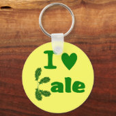 I Love Kale (I Heart Kale) Vegetable/Gardener キーホルダー (正面)