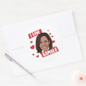 I Love Kamala Harris 2020 ラウンドシール (封筒)