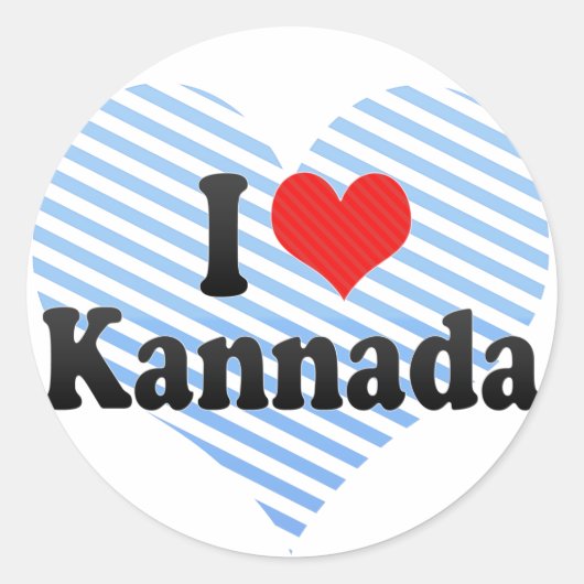 I Love Kannada ラウンドシール (正面)