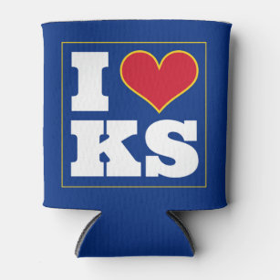 I Love Kansas (Lawrence) Koozie 缶クーラー