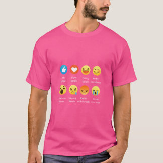 I Love Karate Emoji Emoticon絵文字武術Arts Graphic Tシャツ