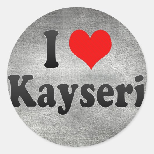 I Love Kayseri, Turkey ラウンドシール (正面)