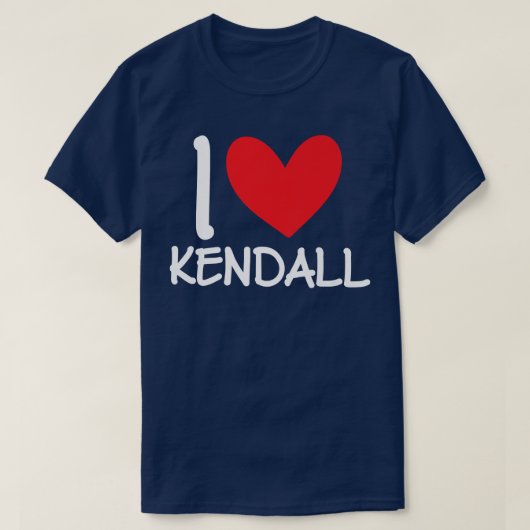 I Love Kendall名ガールパーソナライズされた女BFF Fr Tシャツ (デザイン正面)