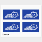 I Love Kentucky州 長方形シール (シート)