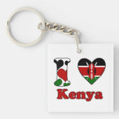 I love Kenya キーホルダー (正面)